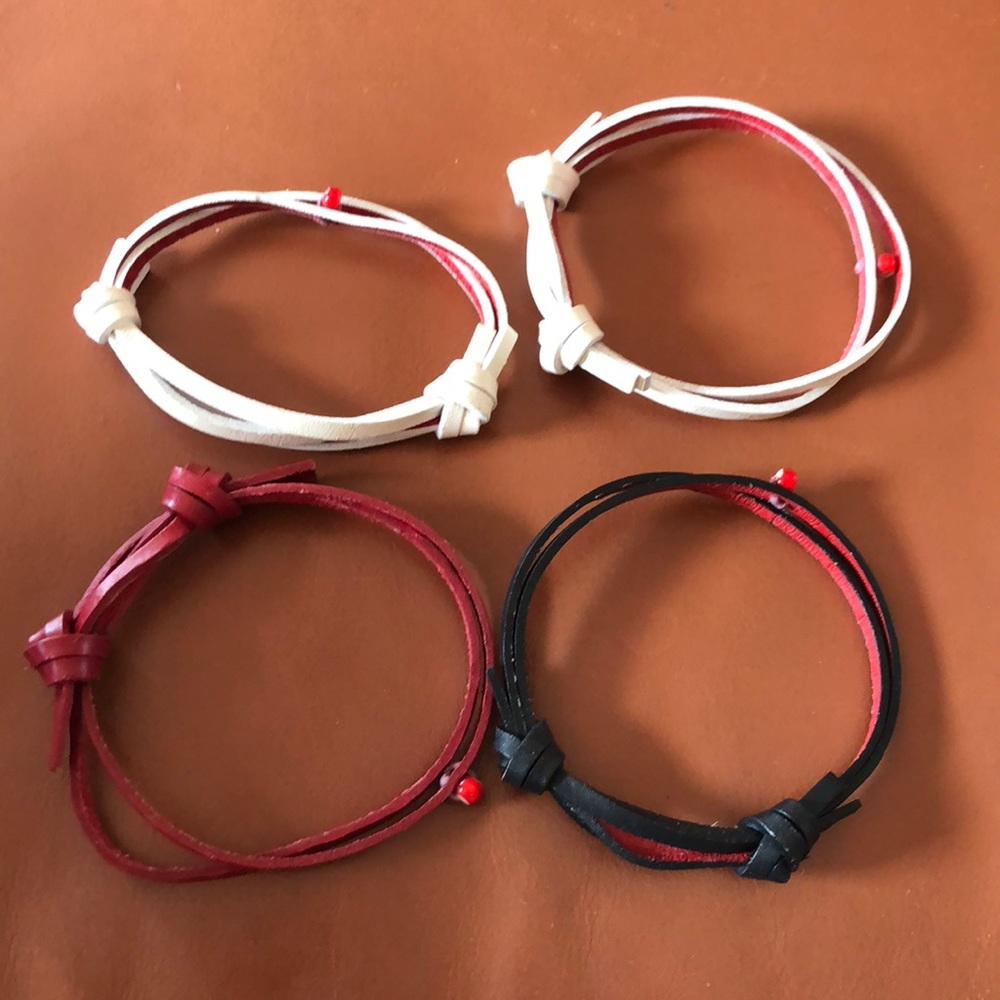 Four Leather Bracelet